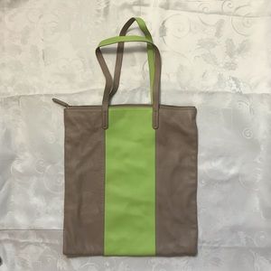 All leather neon Gap tote bag